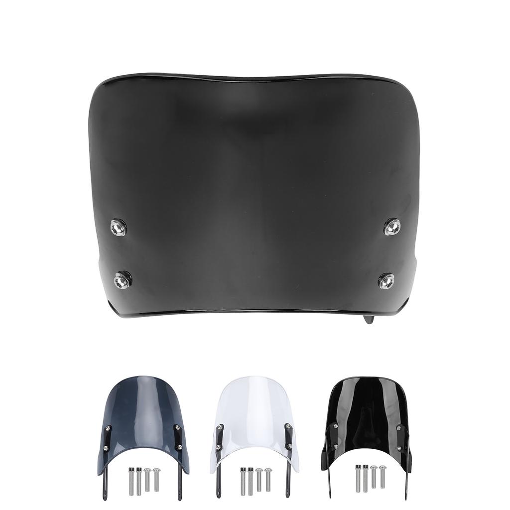 Motorcycle Front Windshield Unbreakable PMMA Panel Front Wind Deflector with Mount Bracket for Scram