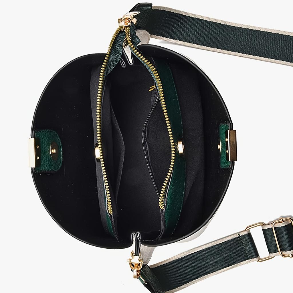 Elegant Women's Crossbody Bag, PU Leather Trendy Casual Shoulder Handbag/Purse, Versatile Fashion Bucket Bag
