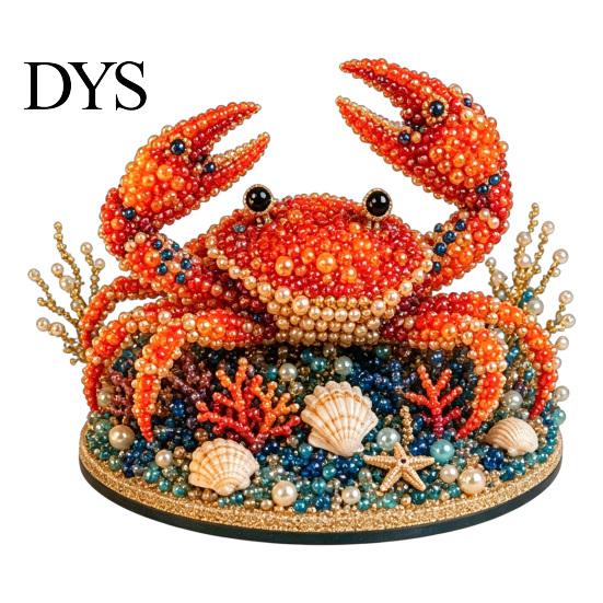 Handgemachte Geschenkideen für Freunde Perlen-Meeresbewohner DIY-Set, 3D-Krake-Hai-Bastelprojekt Meeresbewohner Perlenkunst Projekt für Erwachsene, Küsten-Wohnkultur