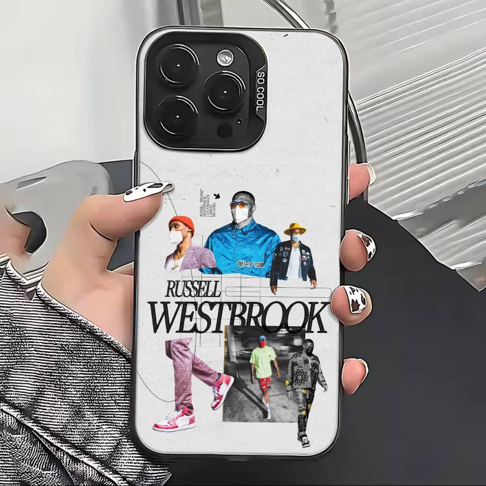 

Russell Westbrook Basketball Cheer Phone Case For iPhone 17,16,15,14,13,12,11 Plus,Pro Max,XS,Colored Silver Plated Inside Cover iPhone17Pro