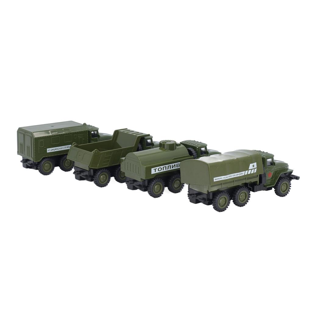 4pcs Mini Diecast Battle Car Simulation Pull Back Alloy Car Models Birthday Present Battle Car Truck