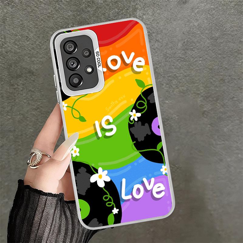 LGBT Tęczowa Miłość To Miłość Miękkie Etui na Telefon dla Samsung A17 A16 A15 A14 A13 A57 A56 A55 A54 A53 A37 A36 A35 A34 A33 A26 A25 A24 A2