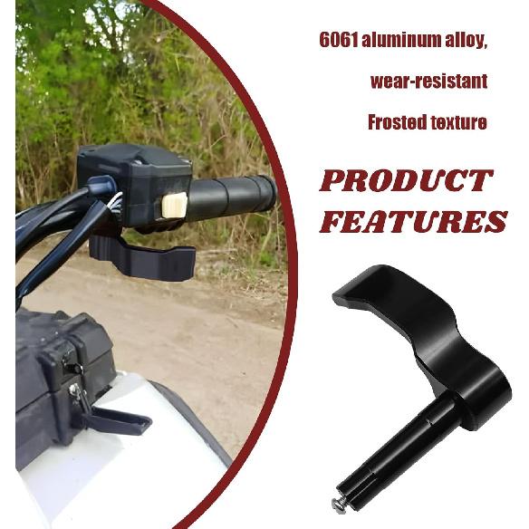 Aluminum Thumb Throttle Control Lever Black - Direct Fit for Polaris Sportsman 450/550/570/850/XP1000 and Scrambler 550/850/XP1000 EPS (2009-2024),