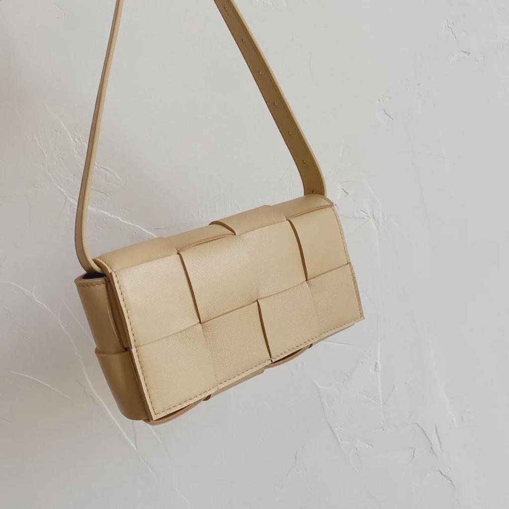 Trendy Cowhide Mini Woven Waist & Shoulder Messenger Bag - Unisex