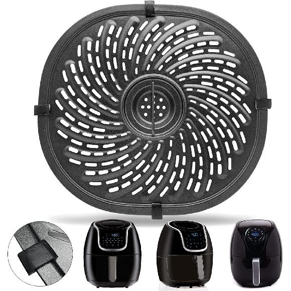 Air Fryer Replacement Parts for PowerXL Vortex 7 QT Air Fryer, Oval 10.1  *9.3   Food Grade Stainless Steel Air Fryer Accessories Grill Pan Grill