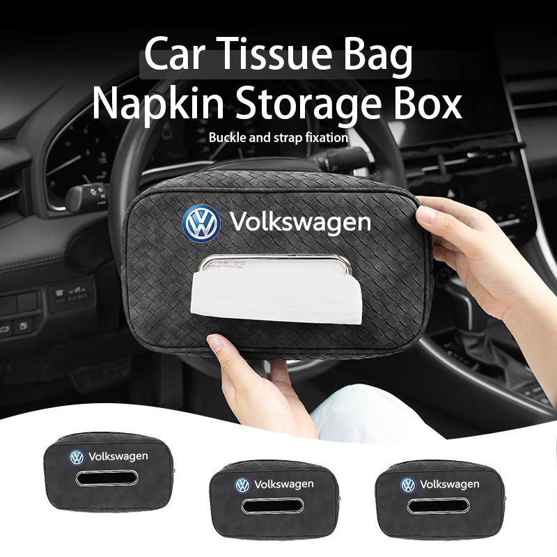 For Volkswagen VW Car Seat Back Tissue Box Waterproof Auto Interior Tissue Organizer Polo Jetta Sagitar Magotan Passat B5 B6 B7NI3