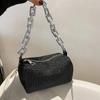 WTEMPO Simple Elegant Casual Rhinestone Silver Black Underarm Bag Women Versatile Party Club Single Shoulder Crossbody Bags Handbags