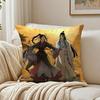 New BL Anime MMo Dao Zu Shi Cushion Cover Linen Pillowcase Soft  for Sofa Bed Home Room Decor