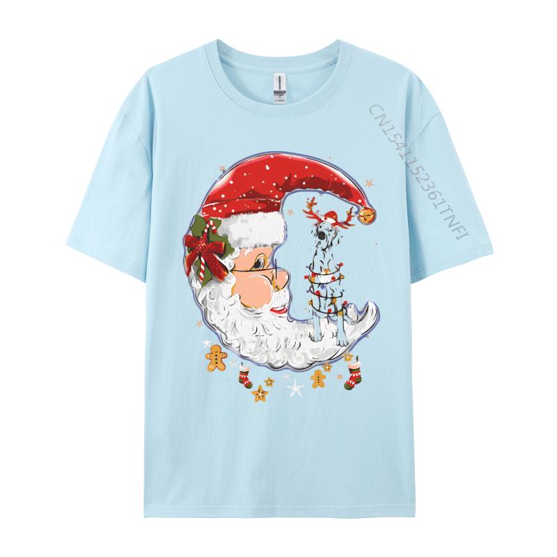 Custom Great Dane Dog Santa Reindeer Christmas Tshirt Black Top Tshirts New Tops T Shirt Cotton Boy Customized