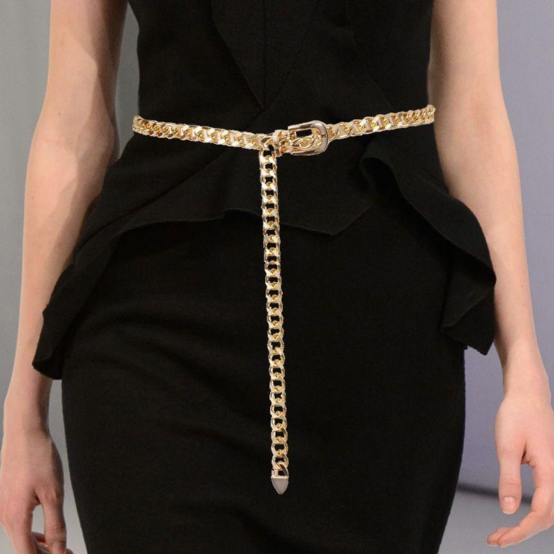 Trendy Gold Metal Waist Chain For Women Stylish Decorative Accessory For Skirts And Jeans
