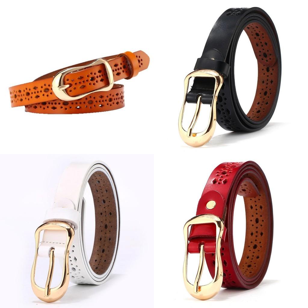 Korean Style Ladies Genuine Leather Belt With Stylish Pin Buckle For Work And Leisure