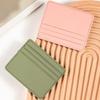 Ultra-thin PU Leather Mini Wallet Slim Credit Card Holder 4 Slots for Men Women Business ID Case
