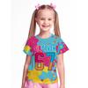 Girls' 67 3D Digital Print Number T-Shirt Pink Pop Art Casual Short Sleeve Tee Summer Outdoor Sports Children's Clothing Girls
