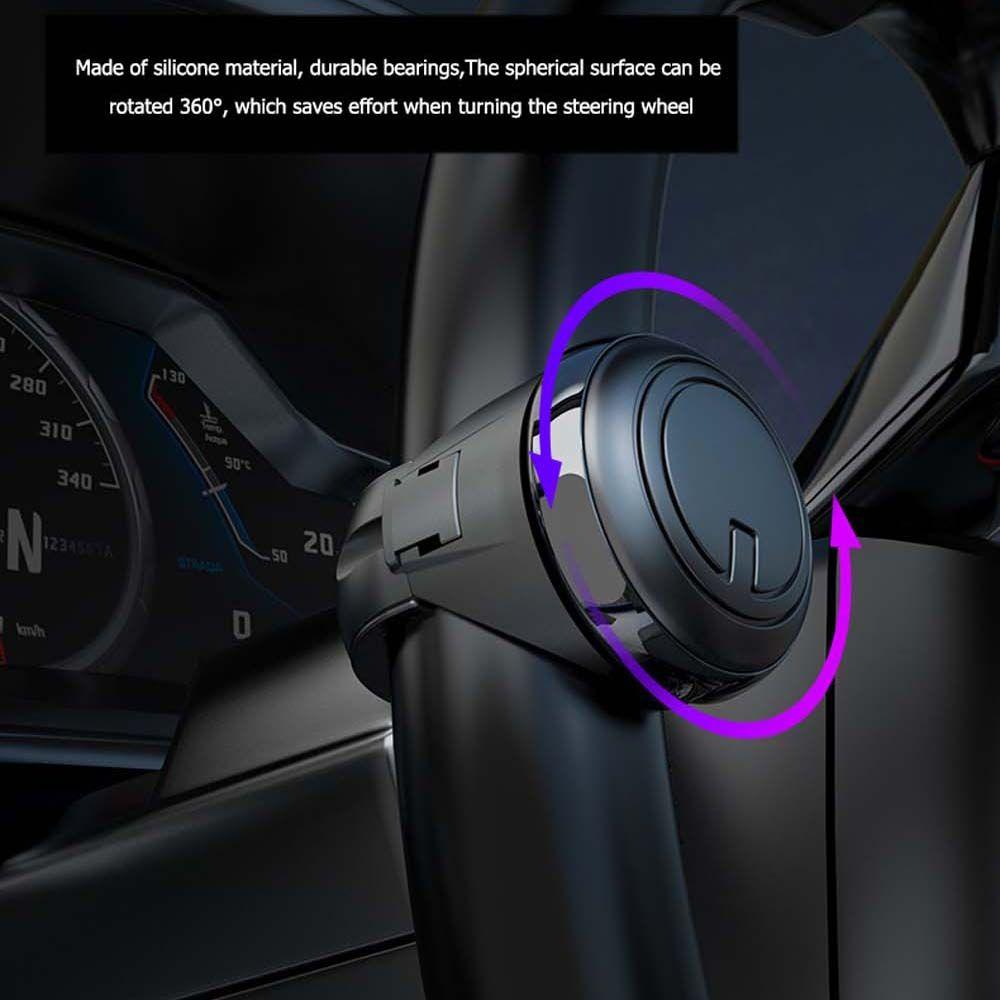 Ball Shaped Metal Bearing Turning Steering Wheel Booster Power Handle Spinner Knob Rotation Helper