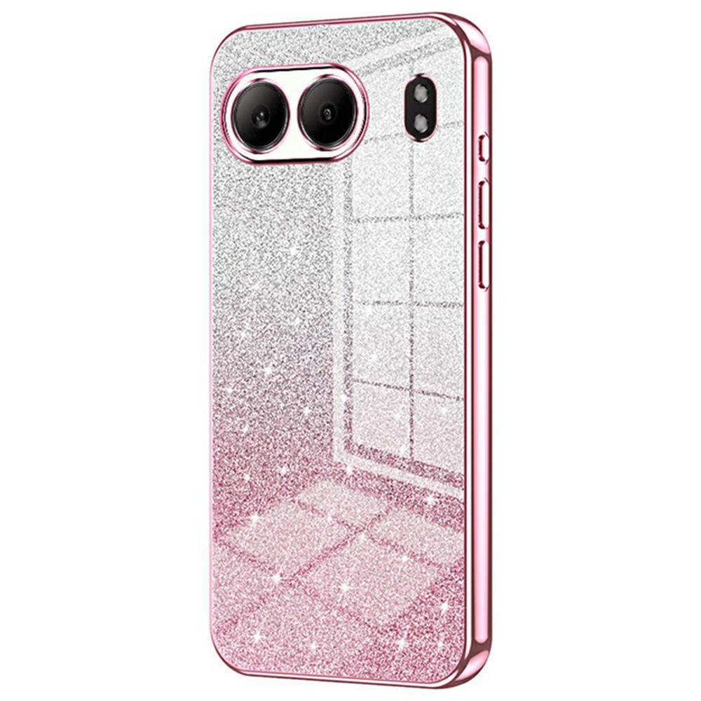 

For OnePlus Nord 4 Case Electroplating Gradient Glitter TPU Phone Cover Pink