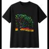 Ash Tree Shattered Mens T-Shirt Nature Black 100% Cotton Botanical Printed