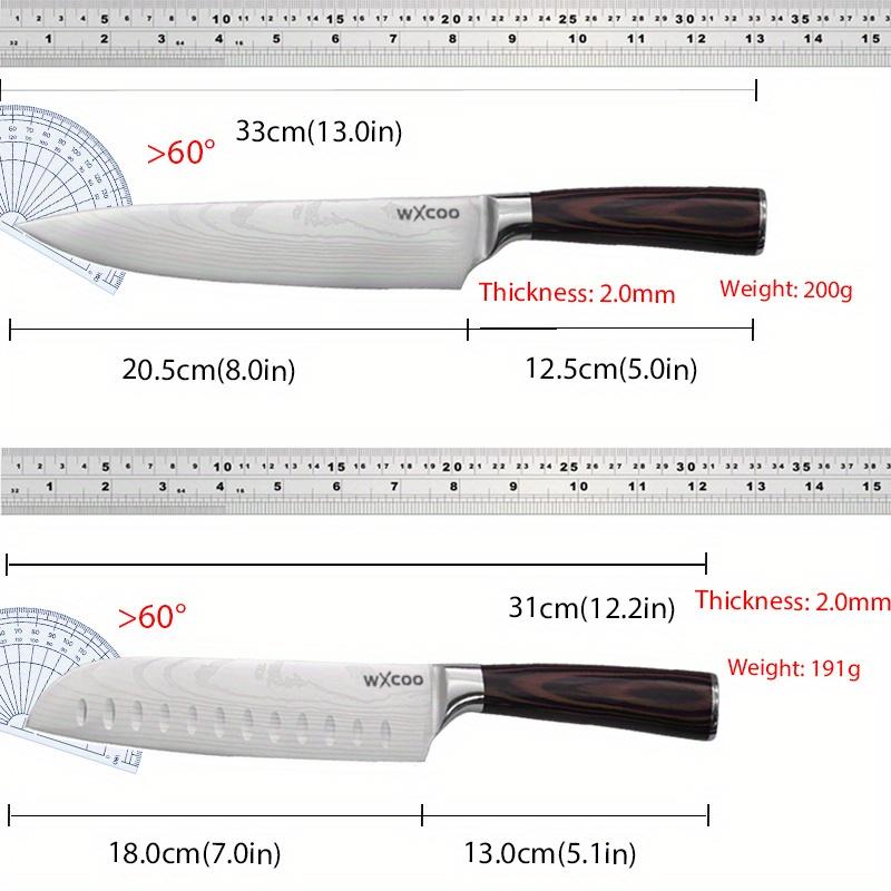 2PCS Stainless Steel Knife Sharpener Professional Kitchen Kitchen Knives Professional Chopper Utility Knife Boning Knife Chef Knife