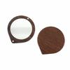 Mini Black Walnut Wood Makeup Mirror Foldable Rotatable Rotating Cosmetic Mirror Magnetic Closure Handheld Compact Pocket Mirror
