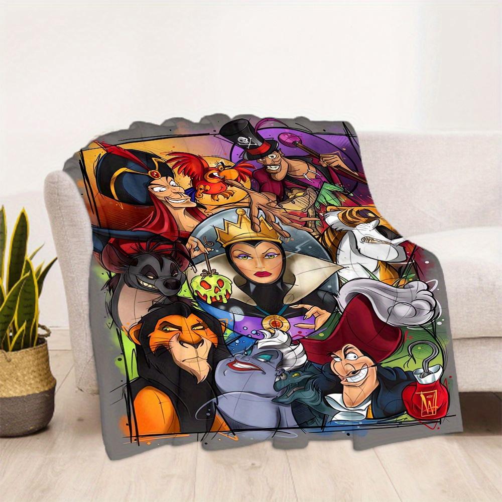 1pc, Disney Villains Collection Blanket Soft Throw for Outdoor, Gift Idea, Living Room, Travel, Camping