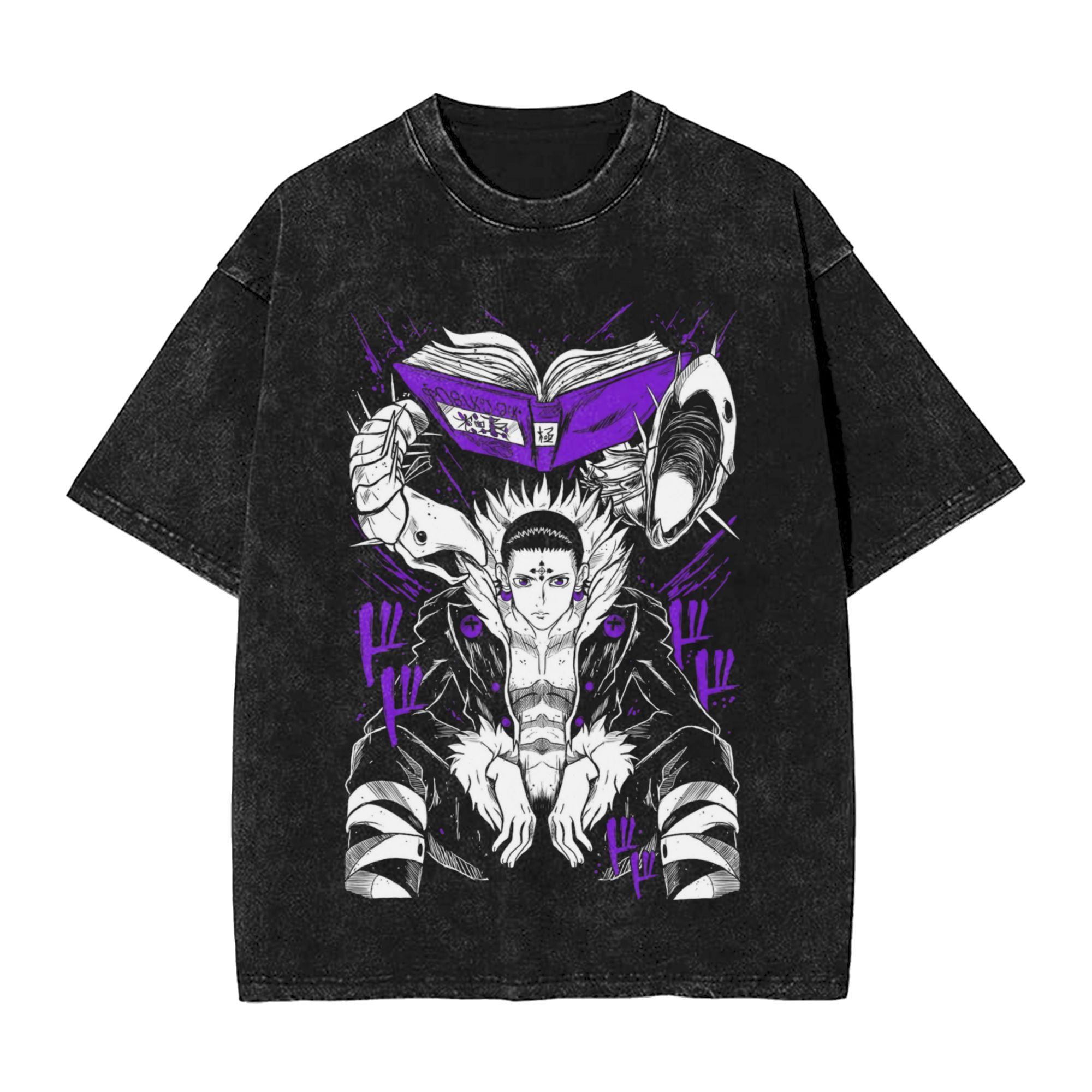 

Phantom Troupe Chrollo Lucilfer Hunter X Hunter Washed T Shirts Streetwear Hip Hop TShirt Tees for Unisex Women Cotton Oversize S
