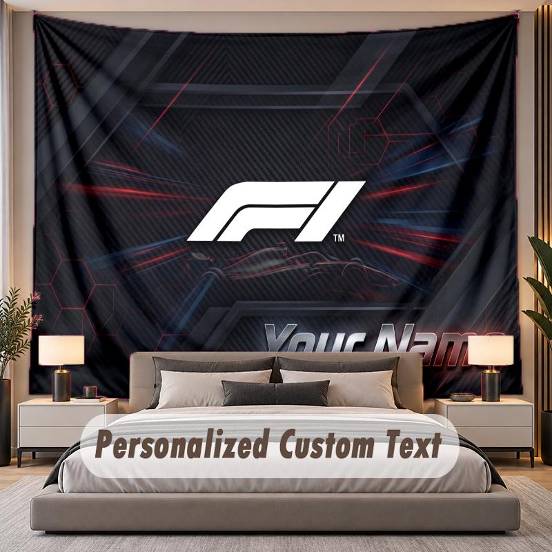 Custom Name Text Tapestry F1 Personalized Polyester Wall Tapestry For Bedroom And Room