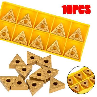 10pcs Golden TNMG160408 MA Carbide Inserts Lathe Turning Tool Cutting CNC Blade