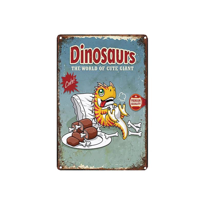 Cupcake Hot Dog Ice Cream Burger Tin Signs Metal Plate Iron Paintings Kitchen Dessert Shop Retro Shabby Wall Decor Tin Plaques