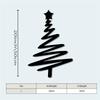 Vintage Metal Christmas Tree Wall Art Flat Retro Holiday Home Decor