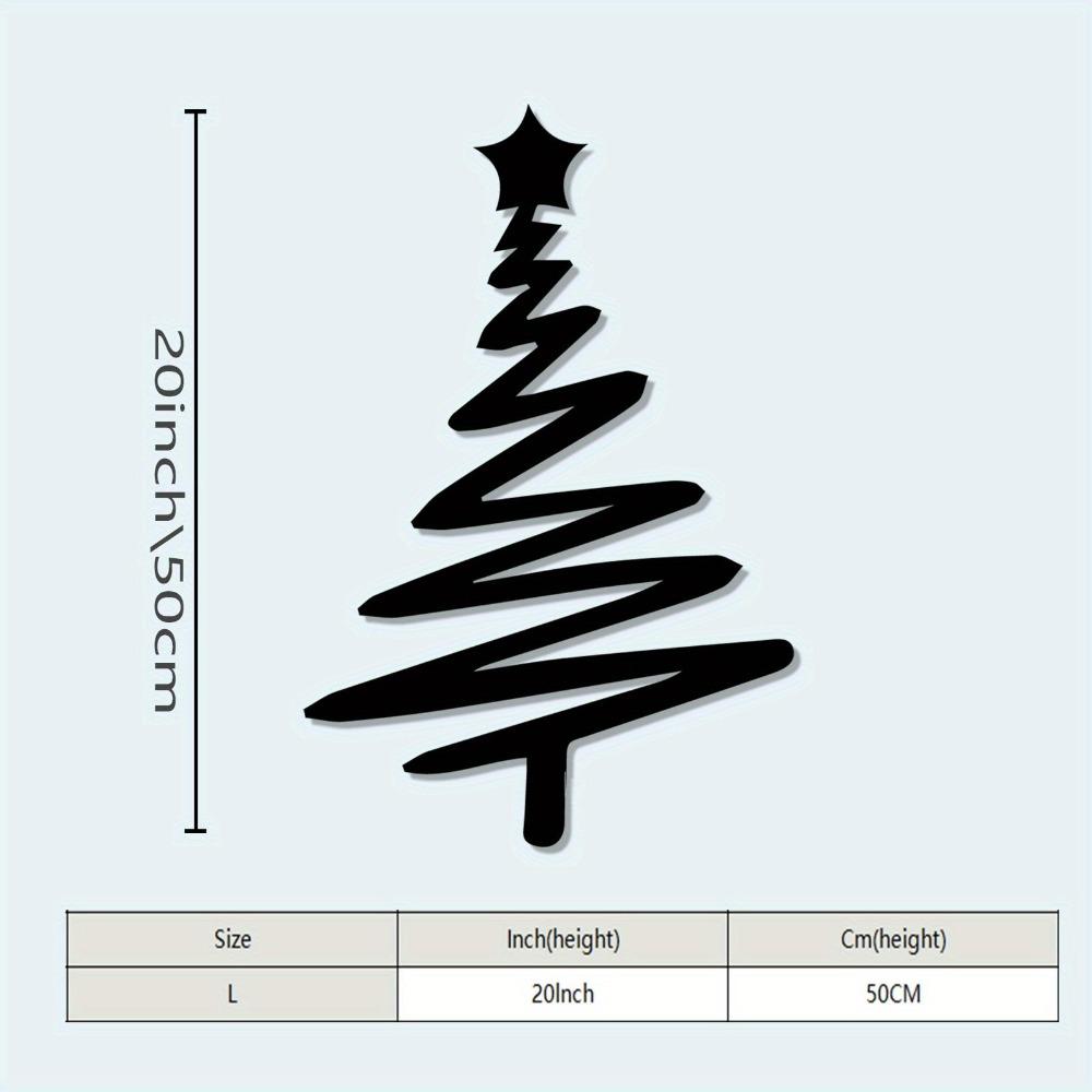 Vintage Metal Christmas Tree Wall Art Flat Retro Holiday Home Decor
