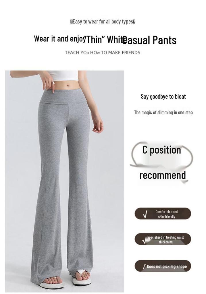 2025 Maternity Wide-Leg Knit Pants: Pre- and Postnatal Spring/Autumn Drape Style with Belly Support