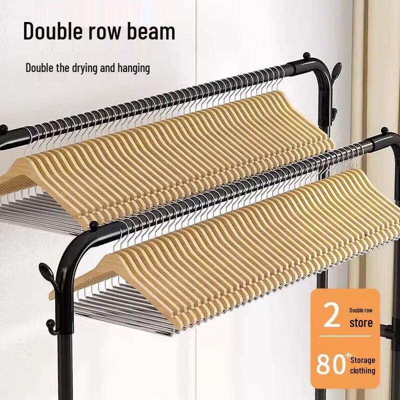 Floor-standing Double-Pole Clothes Drying Rack