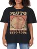Pluto Never Forget Space Science Astronomy   Funny Adult Oversized Vintage T-Shirt