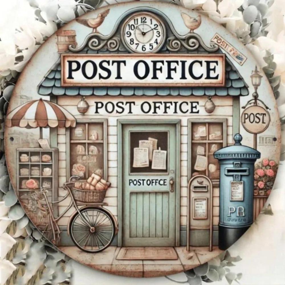 Vintage Retro Metal Tin Sign Post Office Weatherproof Indoor Outdoor Wall Decor