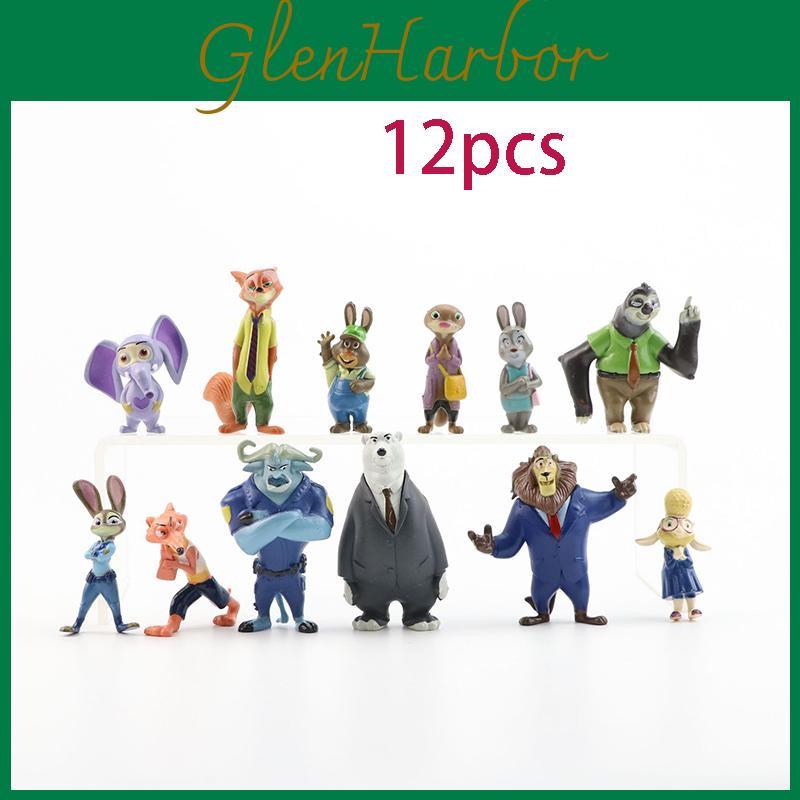 Vibrant 12pcs Zootopia Mini Doll Figures Featuring Judy Hopps And Nick Wilde For Kids