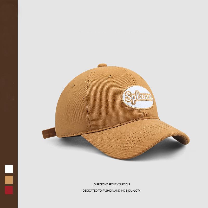 Hat women's spring summer new brown soft top baseball cap versatile couple face small cap tide