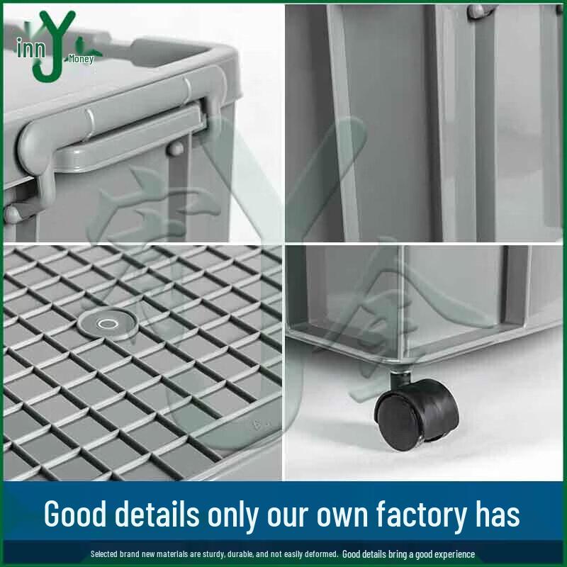 Plastic Storage Box with Lid and Wheels