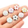 20pcs 14.5x12mm Enamel Double Side Heart Charms Pendant DIY Jewelry Making Accessories Findings for Bracelet Earrings Keychains