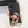 For Vivo V21e 4G V2061 6.44" Case Fashion Painting Soft Silicone TPU Cover For Vivo Y73 2021 V2059 Luxury Flower Cat Phone Cases