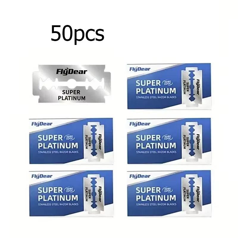 10-100 Stück Edelstahlmaterial Langlebige Barbier Rasierklinge Doppelklinge Sicherheitsrasierer Extra Edelstahlklingen