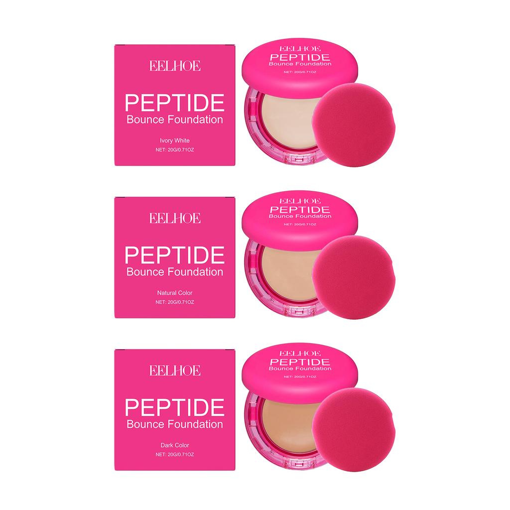 EELHOE Fondotinta Balsamo Rimpolpante Peptidico Copre Imperfezioni Macchie Impermeabile Resistente al Sudore Controllo Sebo Fondotinta Trucco Copertura Totale