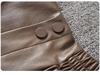 Women's High-Waisted PU Leather A-Line Bootcut Shorts, Plus Size, 2026 Autumn/Winter Fashion.