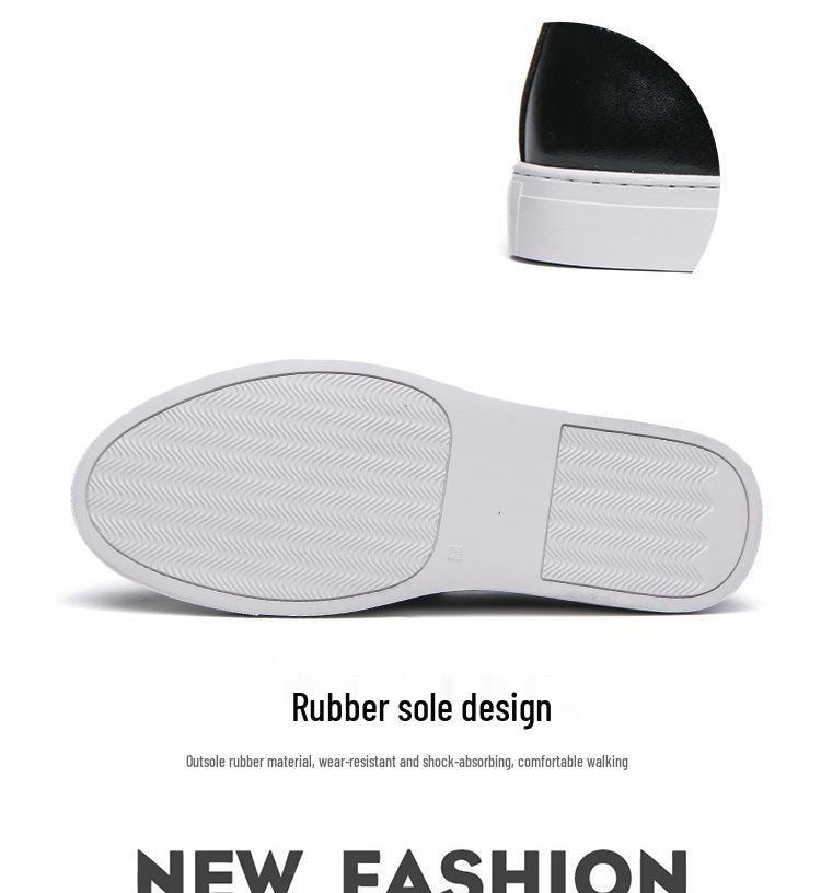 2023 Men's Plus-Size Double Buckle Casual Loafers, Low Top British Style