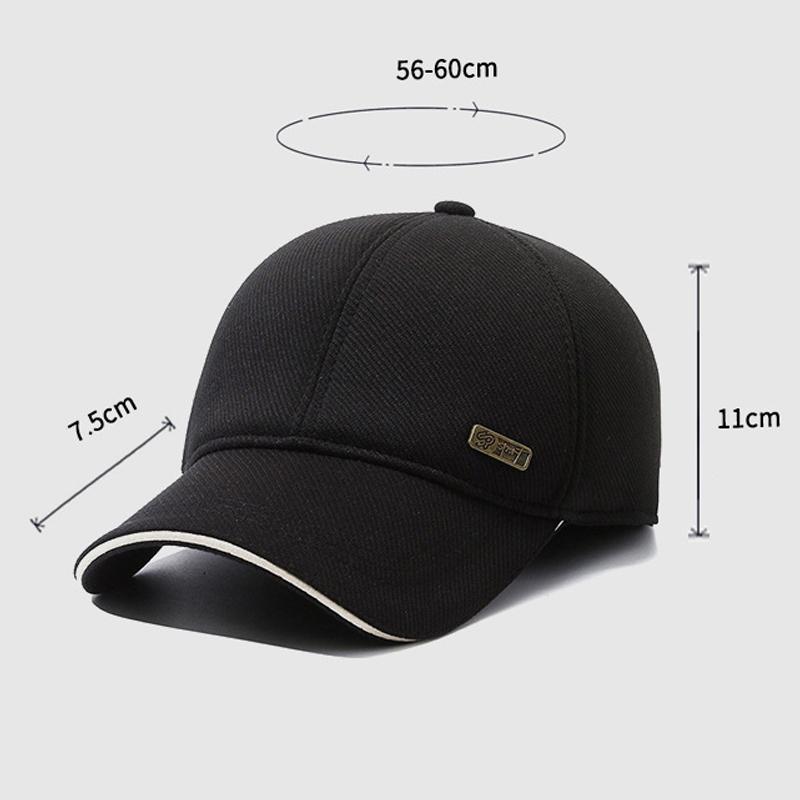 Φθινοπωρινό χειμερινό ανδρικό βελούδινο καπέλο μπέιζμπολ Μεσήλικας Καπάκι για ηλικιωμένους εξωτερικούς χώρους Χοντρό ζεστό βαμβακερό καπάκι προστασίας αυτιών