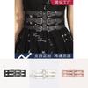Dark Fashion Punk Waist Belt With Threerow Buckles For Edgy Urban Look
