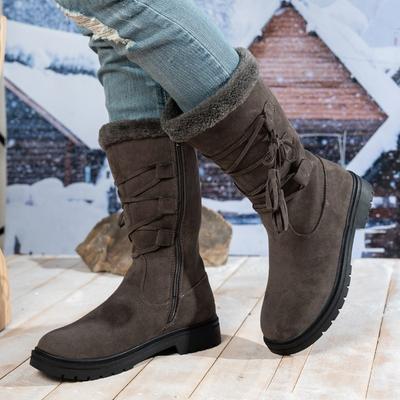 New Style Shoes - Padded and Thickened Thick Heel - Versatile Mid-calf Snow Boots for Women