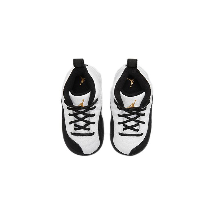 Air Jordan 12 Retro TD Royalty Baby Sneakers White Black Metallic-Gold 850000-170