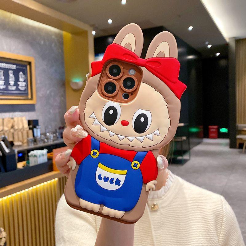 Blue strap Labu cloth is suitable for Huawei mobile phone case cute butter bear glory X6B three-dimensional creative cartoon