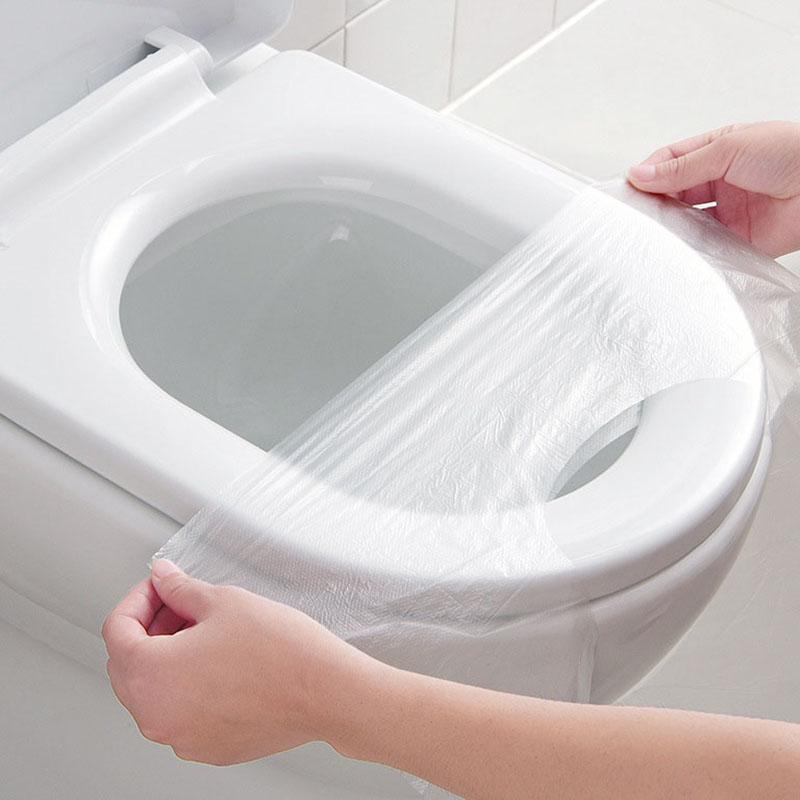 100/1pcs Disposable Toilet Seat Cover Mat Portable Travel Safety Toilet Seat Paper Pads Waterproof Cushion Bathroom Accessories