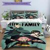Spy Family Adventure Print 3Pcs Bedding Setduvet Cover With 2 Bedropillowcase Home Birthday Gift