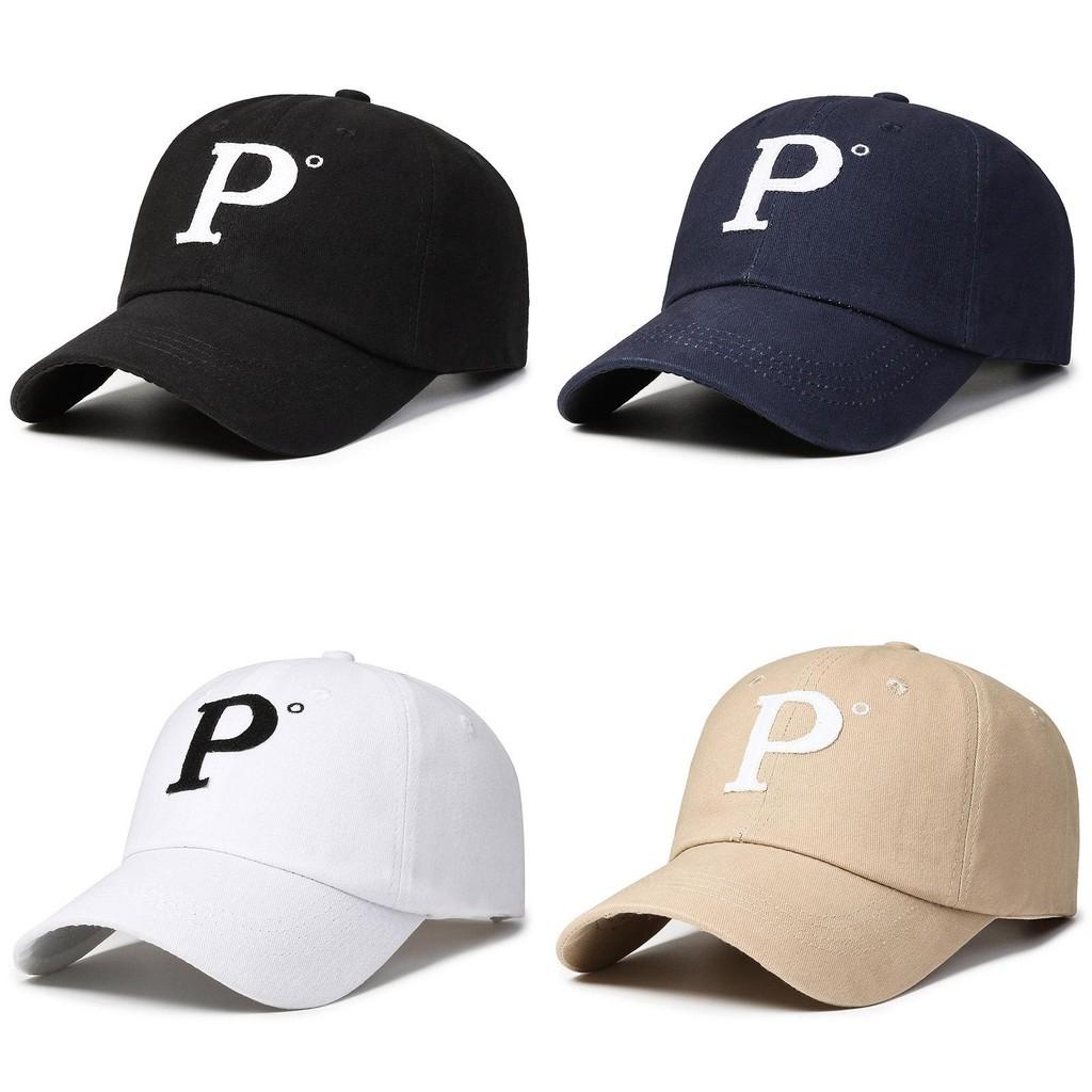 Embroidery Letter P Baseball Cap Adjustable Sun Protection Gifts Breathable